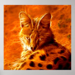 *Serval* Wild Spirit Cat Poster Print