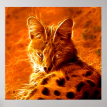 *Serval* Wild Spirit Cat Poster Print