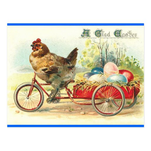Service de distribution d'oeuf de pâques carte postale
