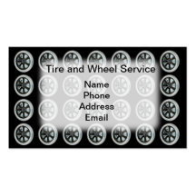 Service de pneu et de roue modèles de cartes de visite