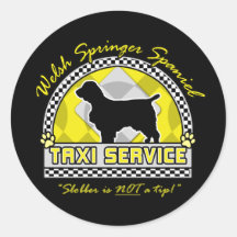 Service de taxi de springer spaniel de Gallois Autocollants