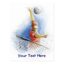 Service de volleyball carte postale