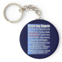 Service Dog Etiquette Keychain
