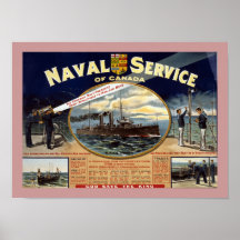 Service naval du Canada (frontière) Affiche