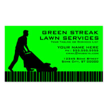 services verts de pelouse de filet carte de visite