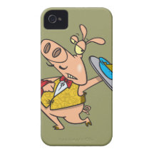 serving pig slop waiter cartoon iPhone 4 case