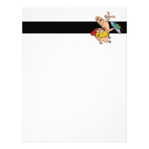 serving pig slop waiter cartoon personalized letterhead