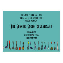Serving Spoon Restaurant Business Cards