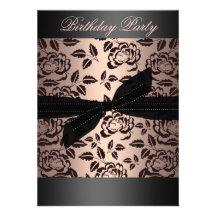 S'est levée et invitation noire/rose d'arc d'anniv