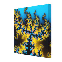 S'étendre dans la fractale bleue impressions sur toile