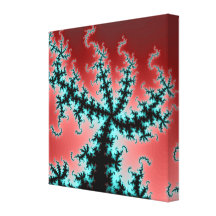 S'étendre dans la fractale rouge impressions sur toile