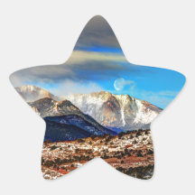 Setting Moon Star Sticker