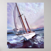 Setting Sail at Daybreak Print