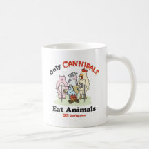 Seulement les cannibales mangent la tasse d'animau