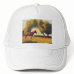 Seurat horse and cart painting pointillist art hats