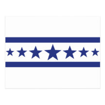 seven blue stars post card