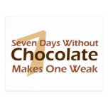 Seven Days Without Chocolate Postcard