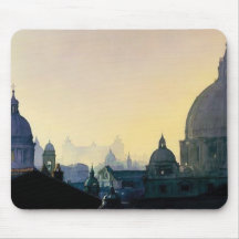 "Seven Hills" Cityscape Watercolor Mouse Mat