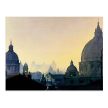 "Seven Hills" Cityscape Watercolor Post Cards