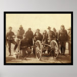 Seven Native Americans & 1st Artillery SD 1891 Poster