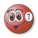 Seven Pool Ball Cartoon magnets