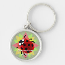 Seven-Spotted Ladybug Keychains
