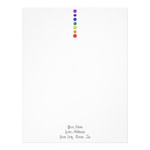 Seven vertical chakras letterhead template