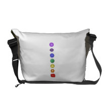 Seven vertical chakras messenger bag