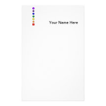 Seven vertical chakras personalized stationery