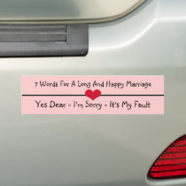Seven Words For a Long and Happy Marriage