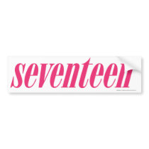 Seventeen Logo-Magenta Bumper Sticker