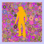 Seventies disco party multicolor customizable invitations