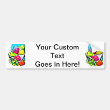 Several peppers and veggies graphic bumper stickers