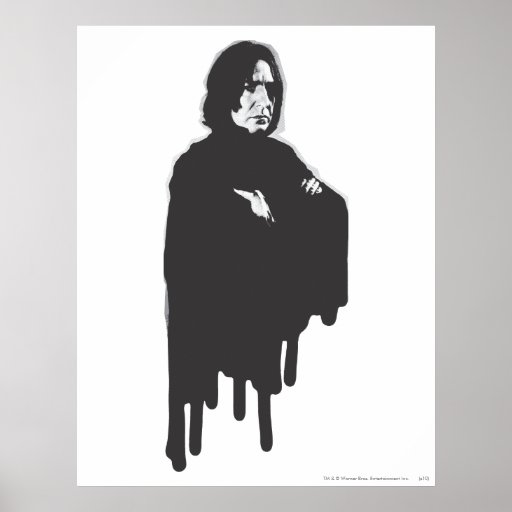Severus Snape Arms Crossed B-W Print