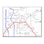 Sevilla Metro Map Post Cards