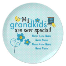 Sew Special Grandkids Personalized Plate
