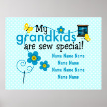 Sew Special Grandkids Personalized Poster