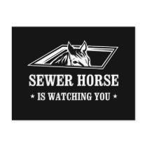 Sewer Horse is watching you Post Card