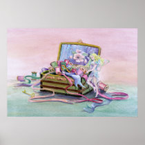 SEWING BOX FAERIE by SHARON SHARPE Print