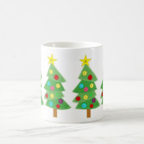 Sewing & Button Christmas Trees mugs