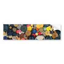Sewing - Buttons - Bunch of Buttons Bumper Sticker