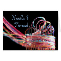 sewing colourful stitching business greeting card