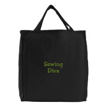 Sewing Diva Embroidered Tote Bags