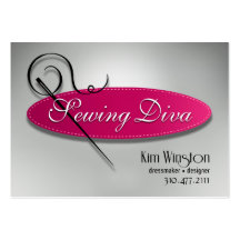 "Sewing Diva" - Seamstress, Dressmaker, Designer Business Cards