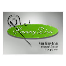 "Sewing Diva" - Seamstress, Dressmaker, Designer Business Cards
