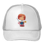 Sewing girl trucker hats