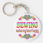 Sewing Heart Happy Keychain
