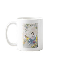 Sewing in a Garden of Foxglove & Poppies Mug