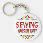 Sewing Makes Life Happy Key Chains