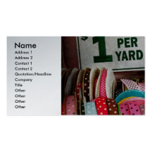 Sewing - Ribbon by the yard Business Card